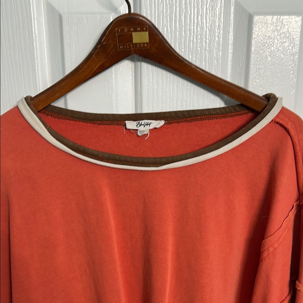 Blue Velvet Oversized Women's Coral Top with Sewn on Stars